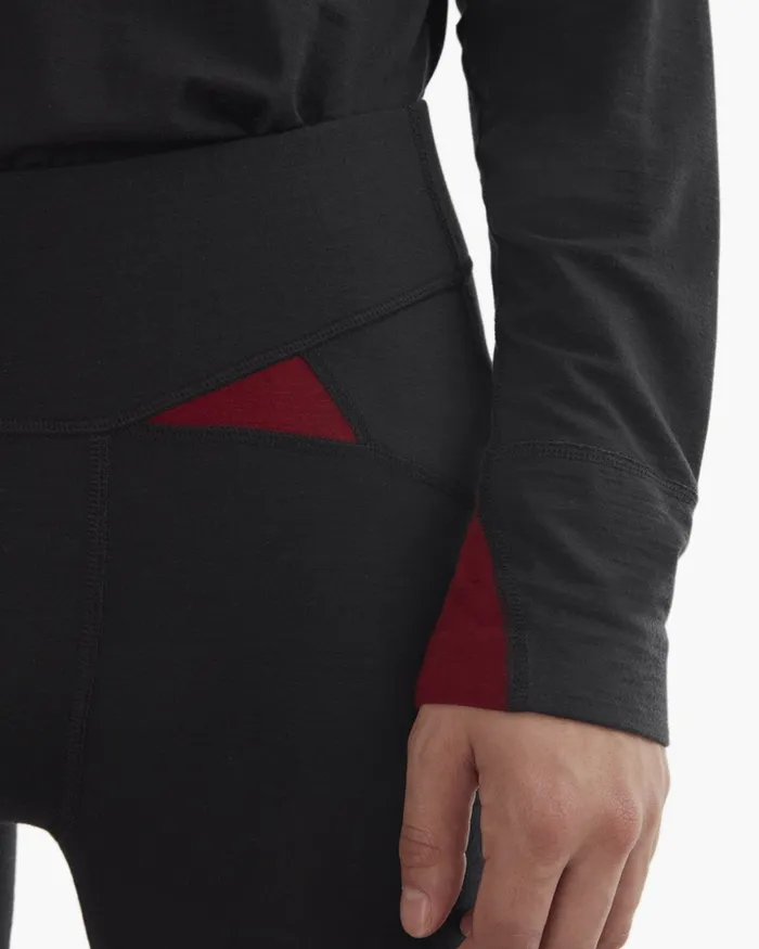 Women Fafne Activity Baselayer Pants Dark Russet Klttermusen Pants