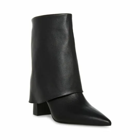 Women FALLON BLACK LEATHER Black Leather Steve Madden Boots and Booties Women FALLON BLACK LEATHER Black Leather Steve Madden Boots and Booties
