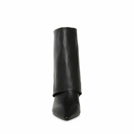 Women FALLON BLACK LEATHER Black Leather Steve Madden Boots and Booties Women FALLON BLACK LEATHER Black Leather Steve Madden Boots and Booties