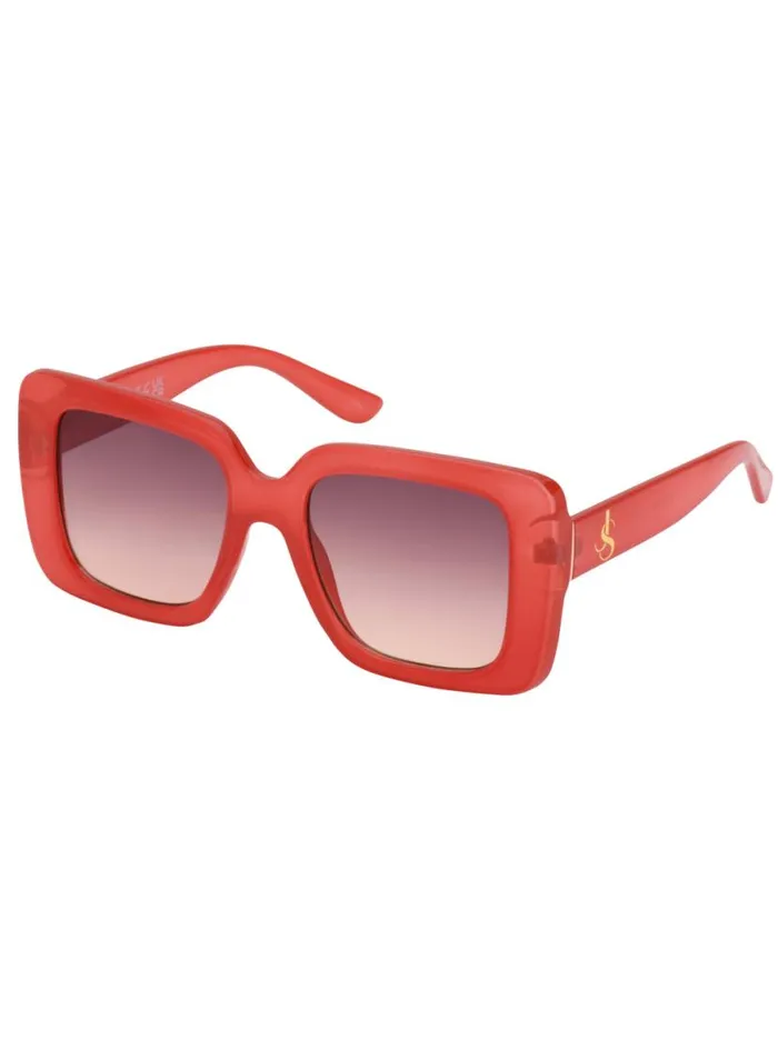 Women Fashionable Square Sunglasses In Milky Coral Jessica Simpson Sunglasses