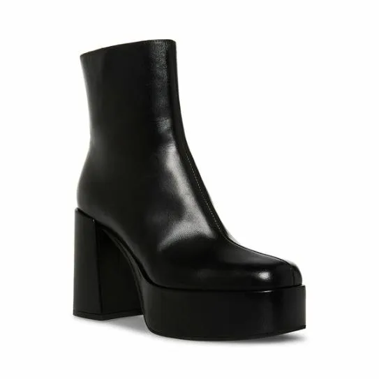 Women FIA BLACK LEATHER Black Leather Steve Madden Boots and Booties Women FIA BLACK LEATHER Black Leather Steve Madden Boots and Booties