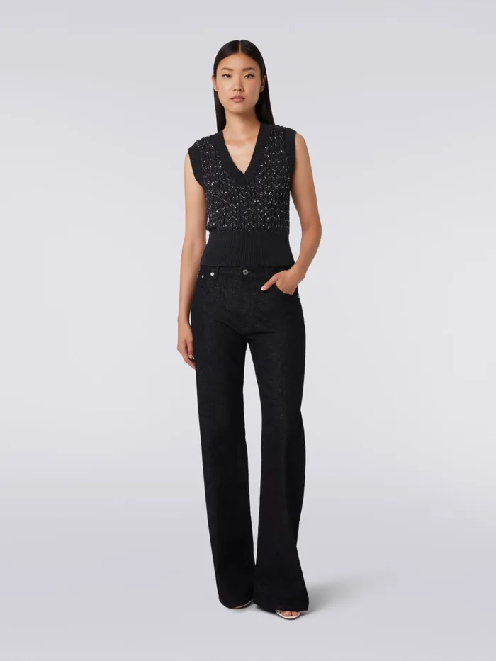 Women FivePocket Trousers In Lam Denim Black Missoni Trousers
