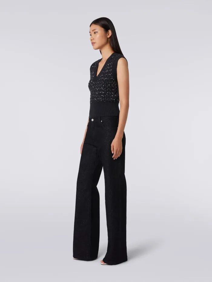 Women FivePocket Trousers In Lam Denim Black Missoni Trousers