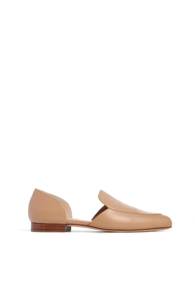 Women Flats Gabriela Hearst Jax Flat Shoe In Dark Camel Leather