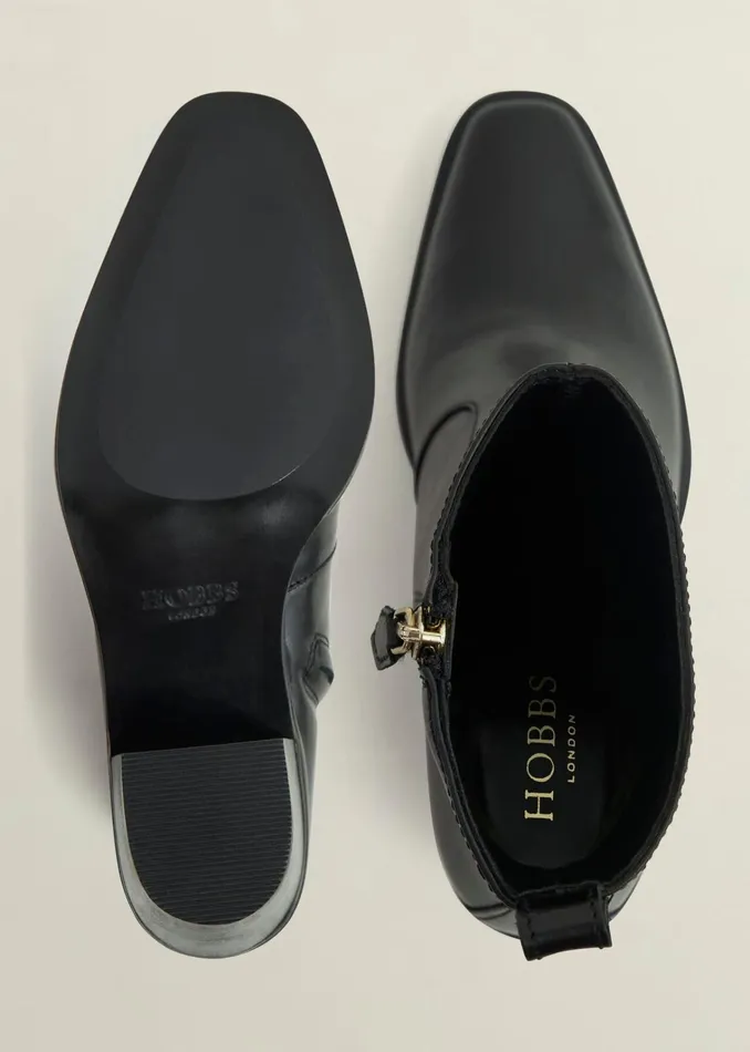 Women Frankie Leather Western Boots Black Hobbs Boots
