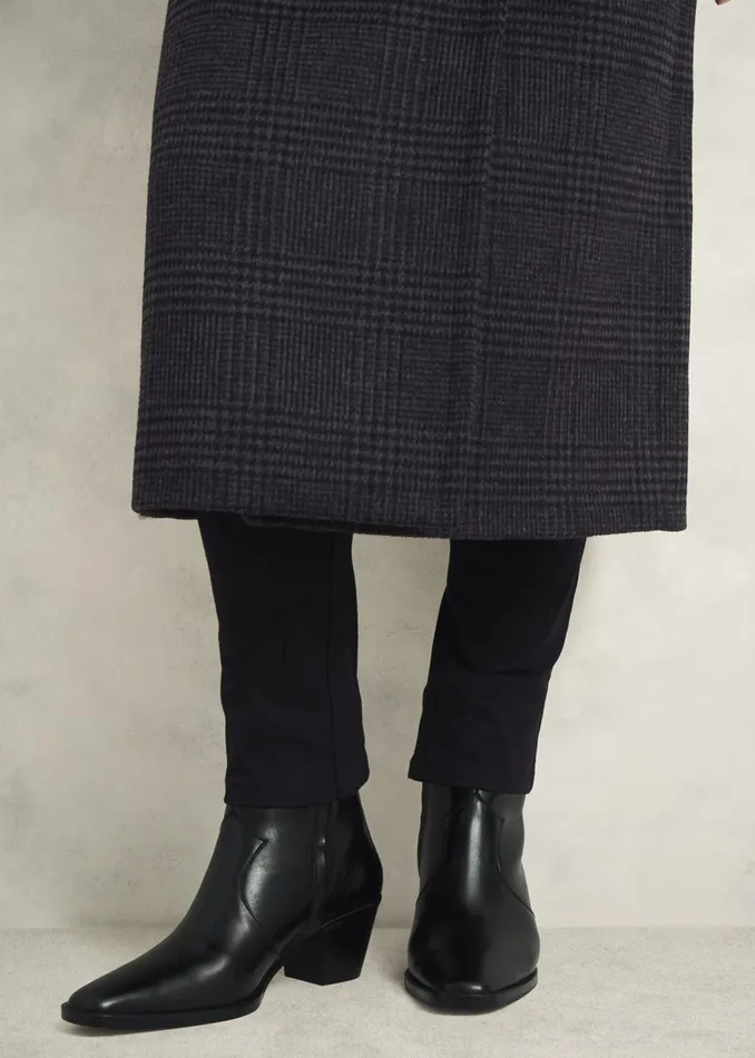 Women Frankie Leather Western Boots Black Hobbs Boots