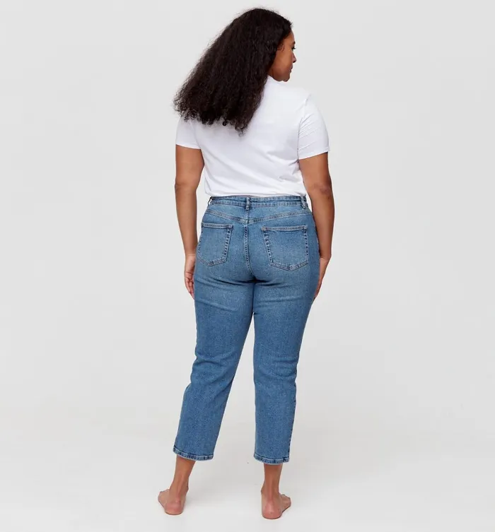 Women Gaston Cropped Slim Jeans 8211 Medium Denim Promod Jeans Women Gaston Cropped Slim Jeans 8211 Medium Denim Promod Jeans