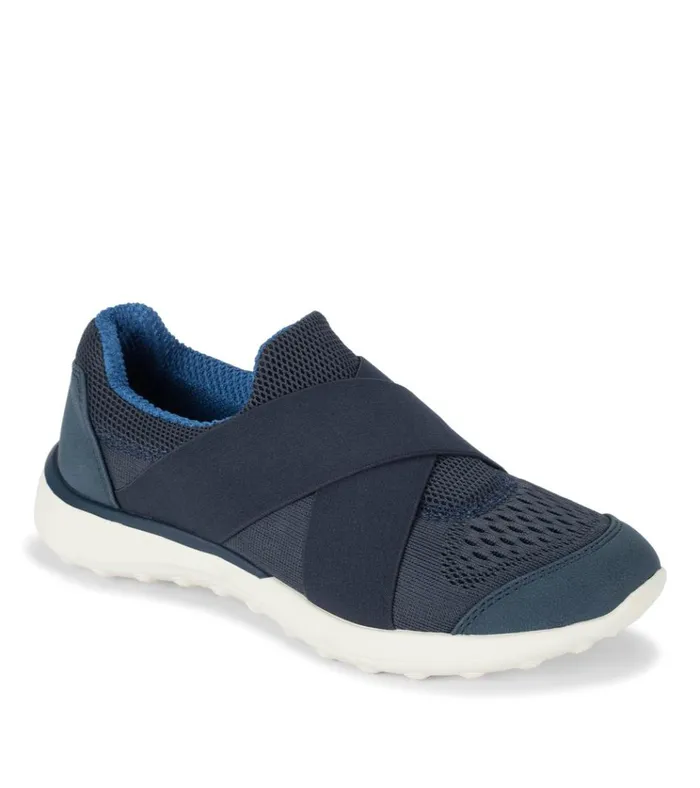 Women Gerri Casual Slip On Sneaker Navy Blue Baretraps Flats and Loafers