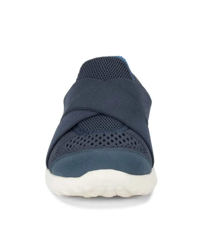Women Gerri Casual Slip On Sneaker Navy Blue Baretraps Flats and Loafers