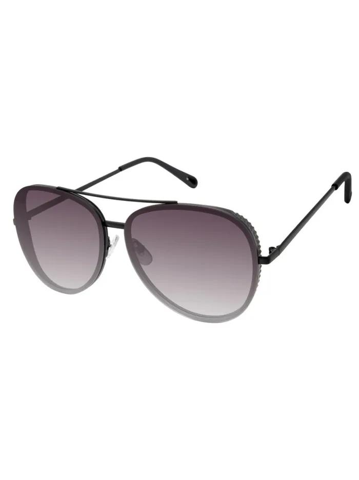 Women Glam Aviator Pilot Sunglasses In Black Out Jessica Simpson Sunglasses