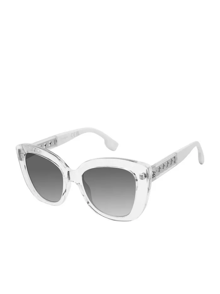 Women Glamorous Cat Eye Sunglasses In Crystal and Clear Jessica Simpson Sunglasses