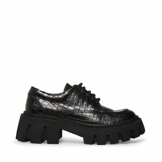 Women HADLEY BLACK CROCODILE Black Crocodile Steve Madden Loafers and Flats