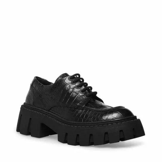 Women HADLEY BLACK CROCODILE Black Crocodile Steve Madden Loafers and Flats Women HADLEY BLACK CROCODILE Black Crocodile Steve Madden Loafers and Flats