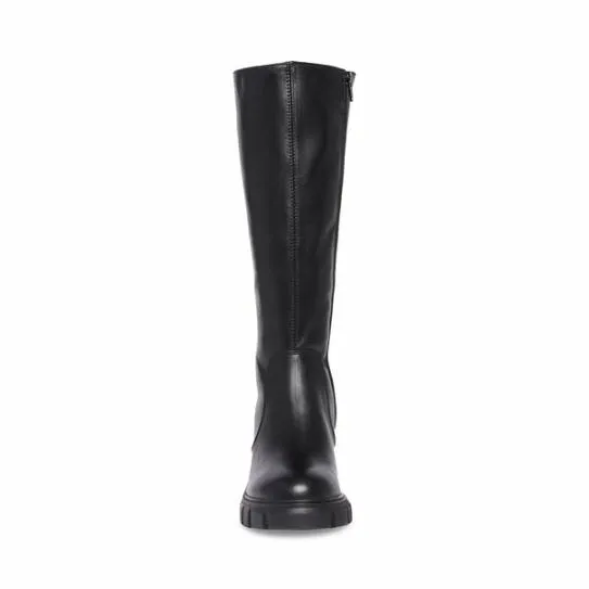 Women HARTH BLACK LEATHER Black Leather Steve Madden Boots and Booties Women HARTH BLACK LEATHER Black Leather Steve Madden Boots and Booties