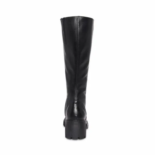 Women HARTH BLACK LEATHER Black Leather Steve Madden Boots and Booties Women HARTH BLACK LEATHER Black Leather Steve Madden Boots and Booties