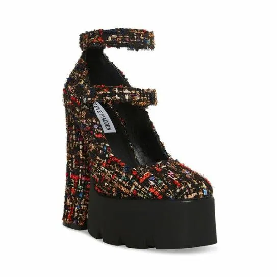 Women HARUKO BLACK MULTI Black Multi Steve Madden Heels Women HARUKO BLACK MULTI Black Multi Steve Madden Heels