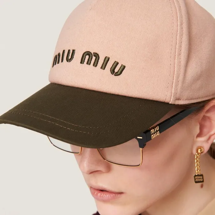 Women Hats And Gloves Miu Miu Drill Baseball Cap Orchid Pinkmilitary Women Hats And Gloves Miu Miu Drill Baseball Cap Orchid Pinkmilitary