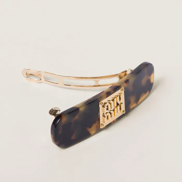 Women Headbands And Hair Accessories Miu Miu Plexiglas And Metal Hair Clip Tortoiseshellgold Women Headbands And Hair Accessories Miu Miu Plexiglas And Metal Hair Clip Tortoiseshellgold