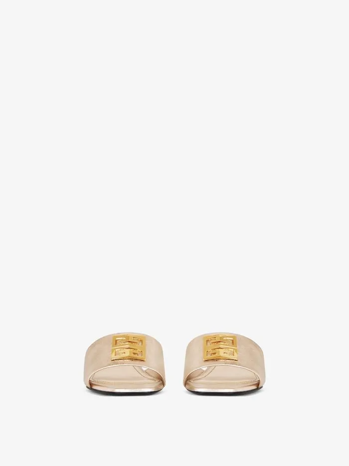 Women Heels Givenchy 4G Mules In 4G Lurex Embroidery Dusty Golden Women Heels Givenchy 4G Mules In 4G Lurex Embroidery Dusty Golden
