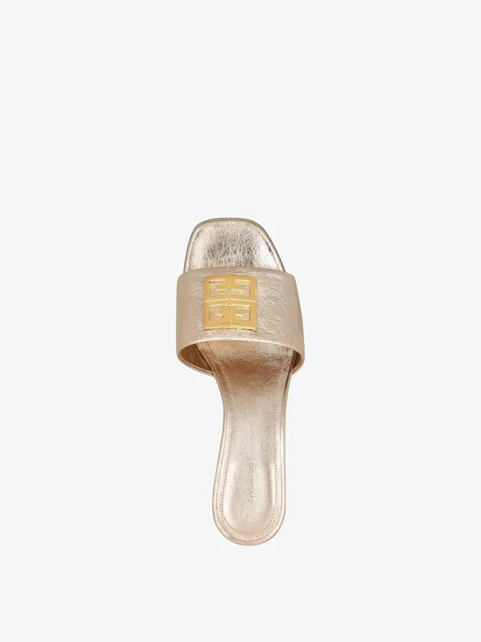 Women Heels Givenchy 4G Mules In 4G Lurex Embroidery Dusty Golden Women Heels Givenchy 4G Mules In 4G Lurex Embroidery Dusty Golden