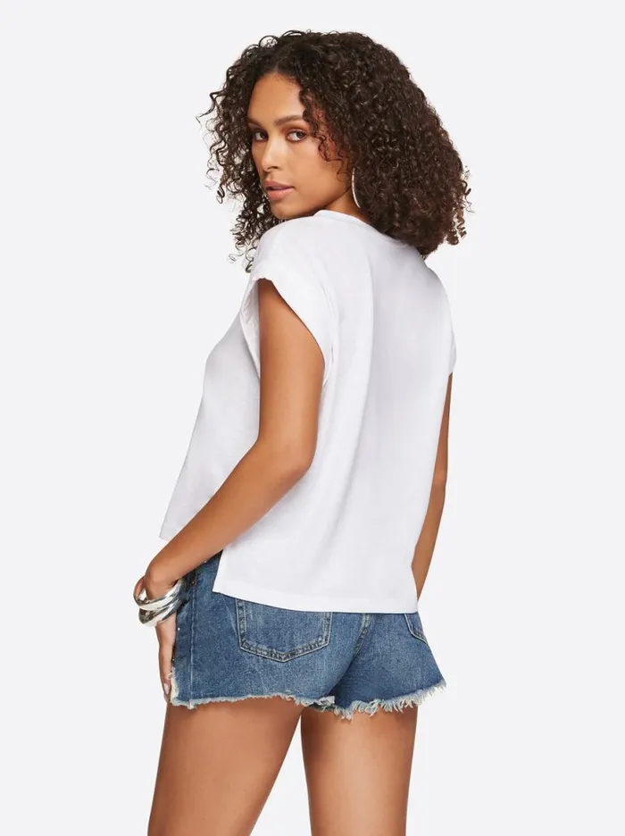 Women Hester Crop Tee In Snow White Jessica Simpson Tops and Tees