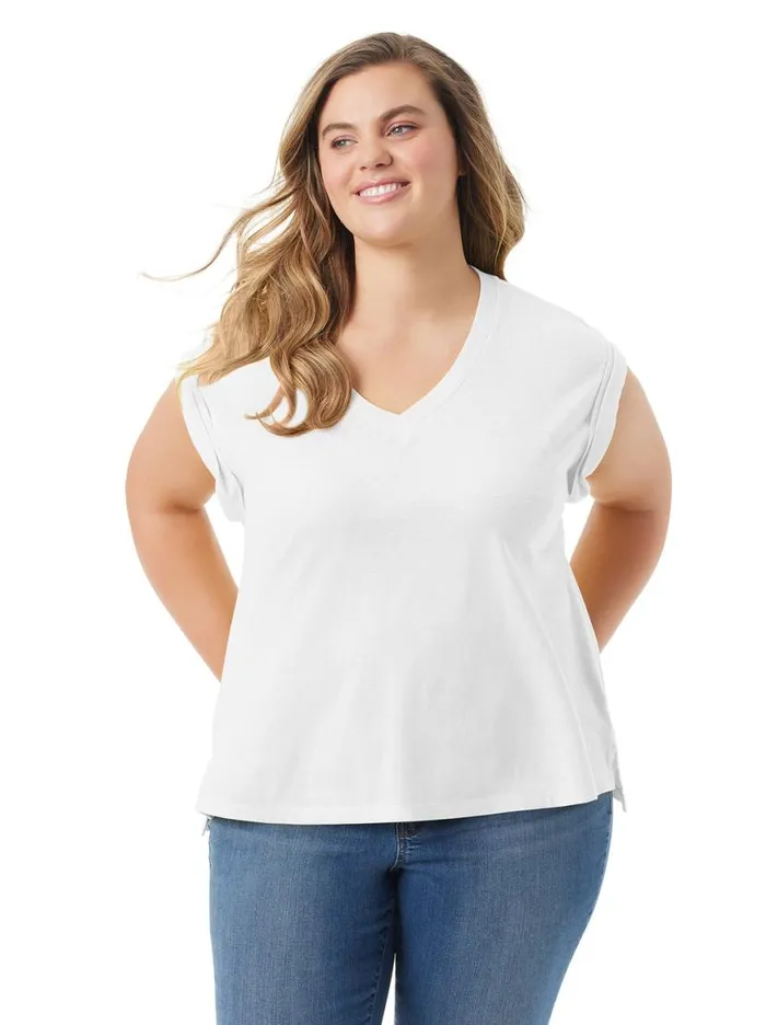 Women Hester Crop Tee In Snow White Jessica Simpson Tops and Tees