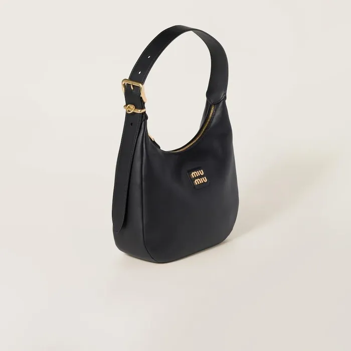 Women Hobo Bags Miu Miu Leather Hobo Bag Black Women Hobo Bags Miu Miu Leather Hobo Bag Black