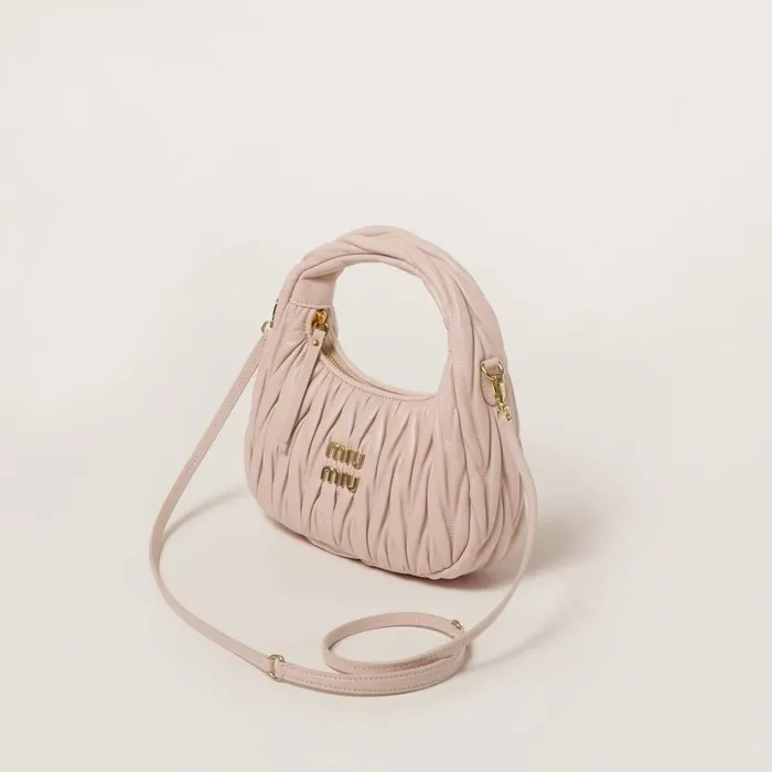 Women Hobo Bags Miu Miu Wander Matelass Nappa Leather Hobo Bag Powder Pink Women Hobo Bags Miu Miu Wander Matelass Nappa Leather Hobo Bag Powder Pink