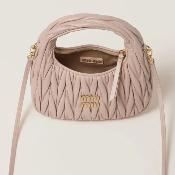 Women Hobo Bags Miu Miu Wander Matelass Nappa Leather Hobo Bag Powder Pink Women Hobo Bags Miu Miu Wander Matelass Nappa Leather Hobo Bag Powder Pink