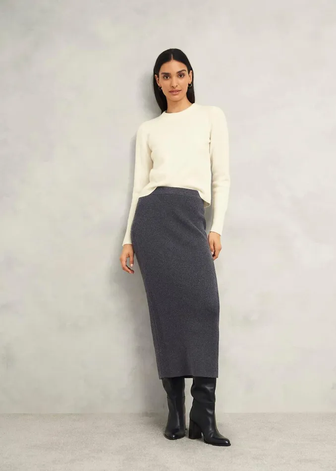 Women Hoghton Brushed Cashmere Jumper Warm Ivory Hobbs Jumpers and Cardigans