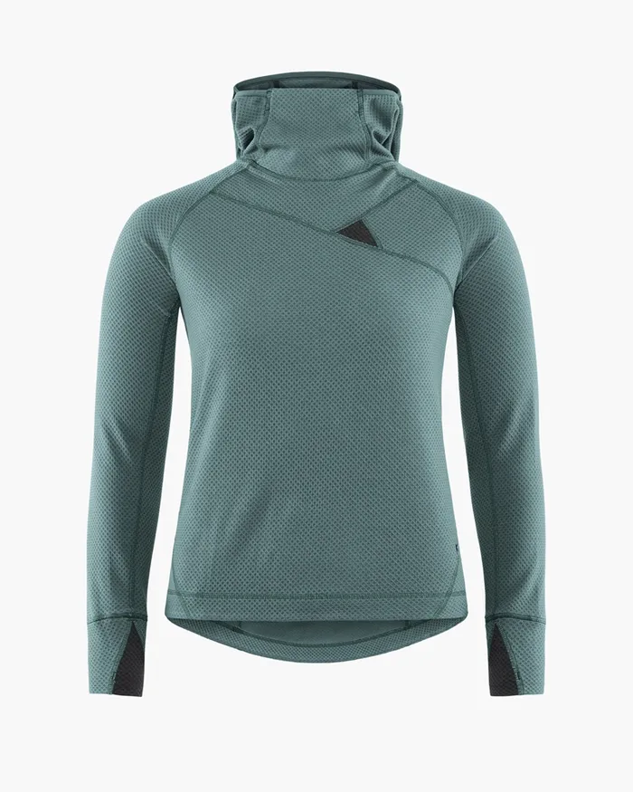 Women Huge Norna Mid Layer Hoodie Frost Green Klttermusen Fleeces and Sweaters