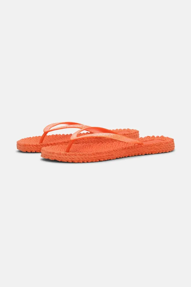 Women Ilse Jacobsen Flip Flops Flip Flop With Glitter 8211 Hot Orange