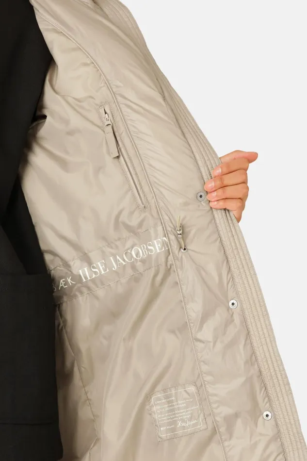 Women Ilse Jacobsen Jackets And Coats Padded Coat 8211 Cobblestone Women Ilse Jacobsen Jackets And Coats Padded Coat 8211 Cobblestone