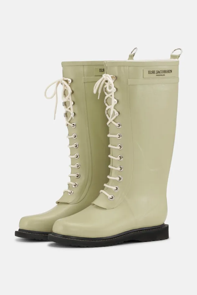 Women Ilse Jacobsen Rainboots Long Long Rubber Boots 8211 Olive Grass