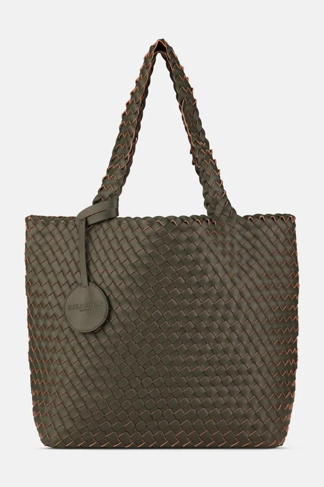 Women Ilse Jacobsen Tote Bags Tote Bag 8211 Army Gun Metal