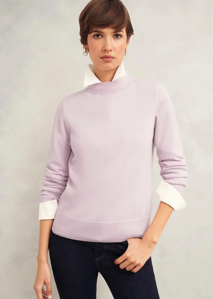 Women Indah Jumper With Cashmere Dusted Pink Hobbs Jumpers and Cardigans