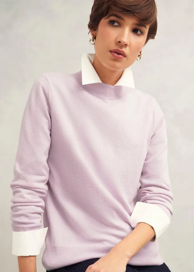 Women Indah Jumper With Cashmere Dusted Pink Hobbs Jumpers and Cardigans