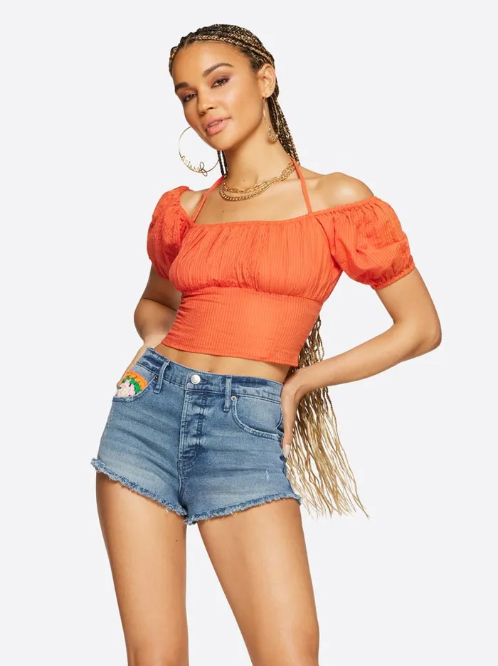 Women Irin Halter Tie Top In Paprika Jessica Simpson Tops and Tees