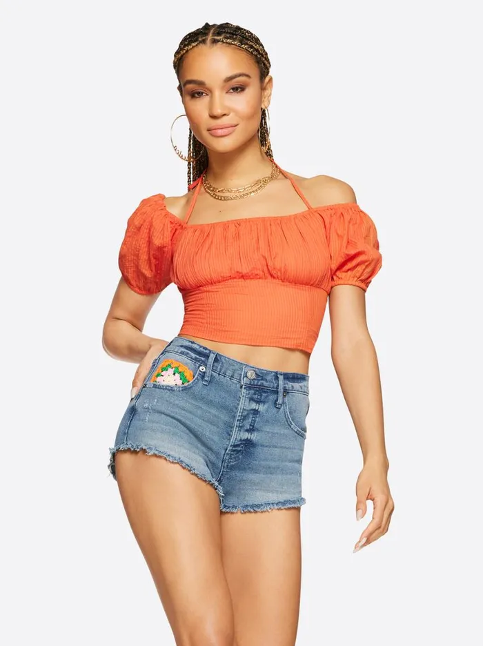 Women Irin Halter Tie Top In Paprika Jessica Simpson Tops and Tees