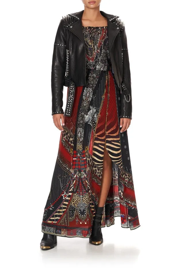 Women Jackets Camilla Biker With Shoulder Yoke Leather