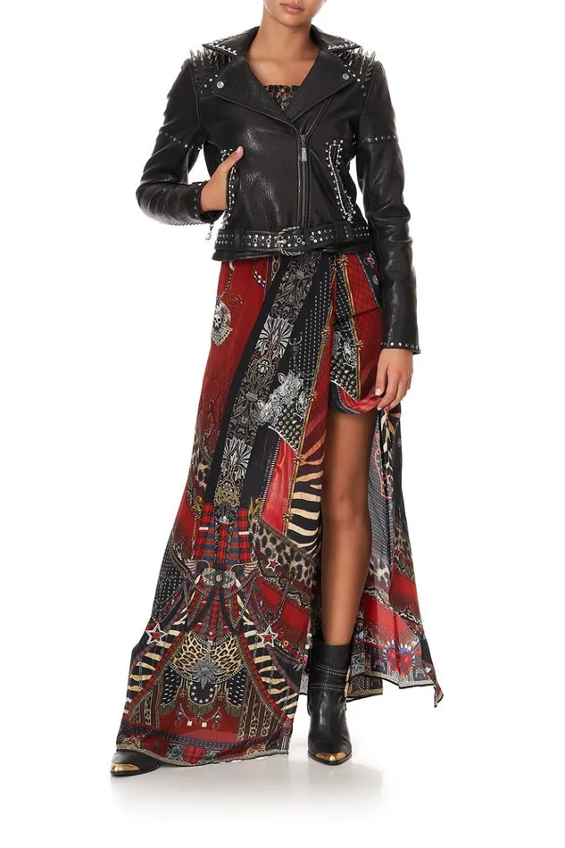 Women Jackets Camilla Biker With Shoulder Yoke Leather
