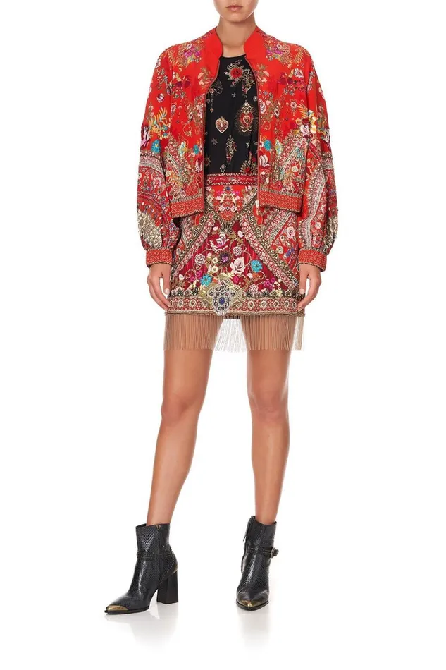 Women Jackets Camilla Blouson Sleeve Bomber Cameos Can Can