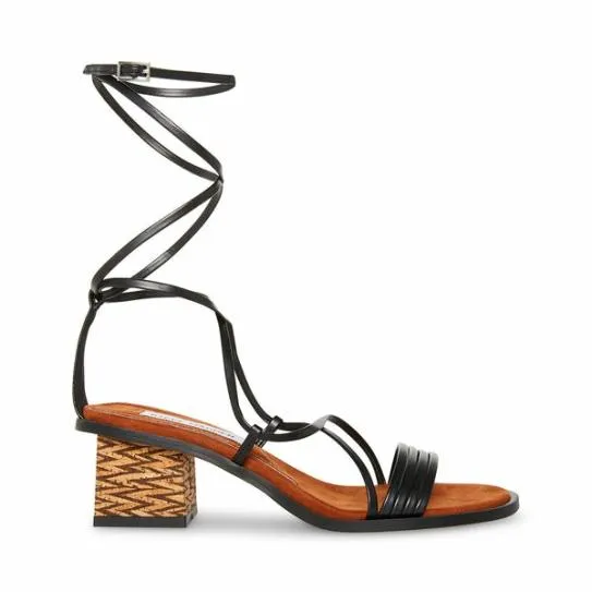Women JASPER BLACK Black Steve Madden Sandals