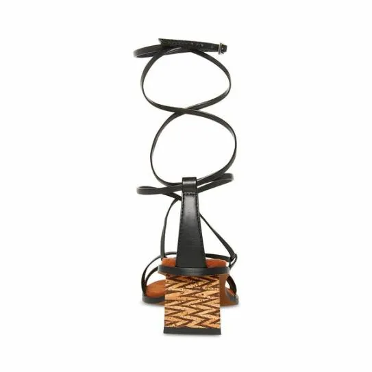 Women JASPER BLACK Black Steve Madden Sandals Women JASPER BLACK Black Steve Madden Sandals