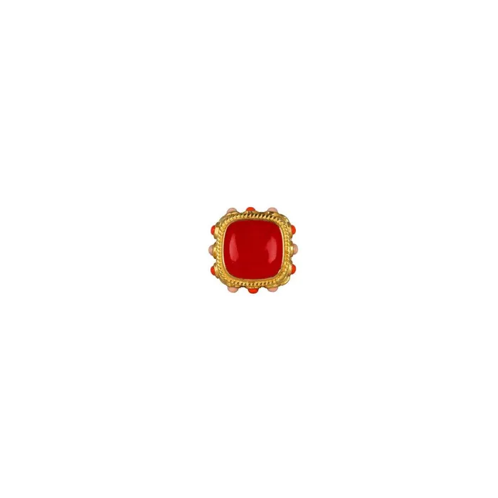 Women Jewellery Camilla Valere Red Jade Cordelia Ring Multi