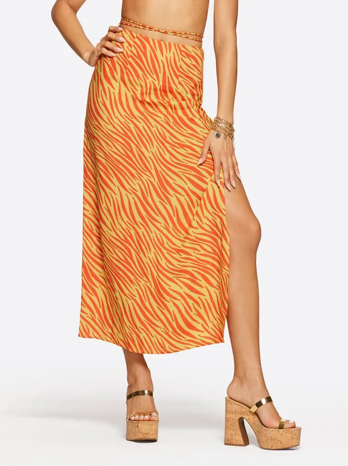 Women Jildie Slip Skirt In Savanna Zebra Jessica Simpson Bottoms