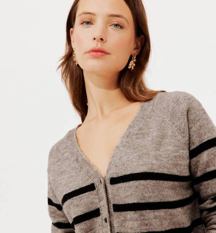 Women Jumper Cardigan 8211 Rayure Grege Promod Jumpers And Cardigans Women Jumper Cardigan 8211 Rayure Grege Promod Jumpers And Cardigans