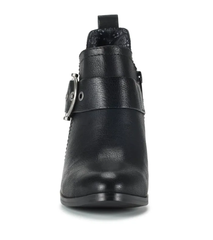 Women Karina Block Heel Ankle Bootie Black Baretraps Booties
