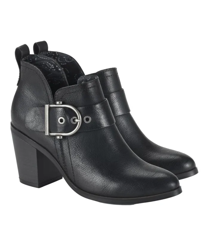 Women Karina Block Heel Ankle Bootie Black Baretraps Booties