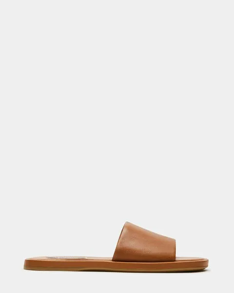 Women KAYA BROWN LEATHER Brown Leather Steve Madden Sandals